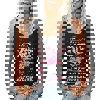 19歳 2007年2月 花柄 19歳 誕生日 男性 女性 レディースタンクトップ - Kawaiitshirt