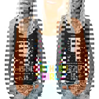 4Th Birthday Girl Master Builder 4 Years Old Building Block Women Tank Top - Thegiftio