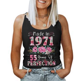 55 Year Old Made In 1971 Floral 55Th Birthday Women Women Tank Top | Seseable CA