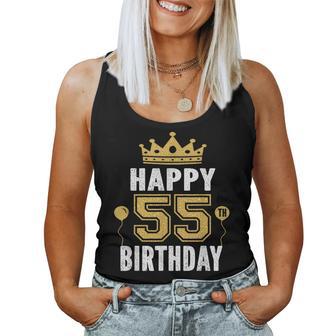 55歳の男性と女性のためのhappy 5Th Birthdayアイデア レディースタンクトップ - Kawaiitshirt
