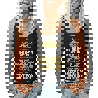 55歳の男性と女性のためのhappy 5Th Birthdayアイデア レディースタンクトップ - Kawaiitshirt