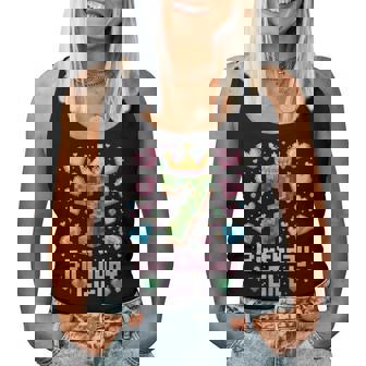 7Th Birthday Girl Gaming Pixel Number Party 7 Year Old Women Tank Top - Monsterry