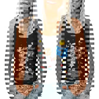 7Yr 7Th Boys Girls Astronaut Space Birthday 7 Years Old Women Tank Top | Seseable CA