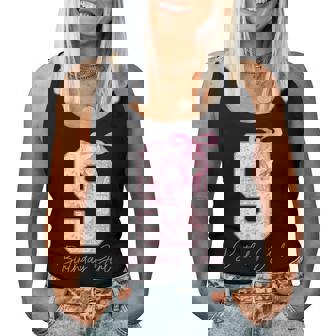 9Th Birthday Girl Pink Coquette Bow 9 Year Old Aesthetic Women Tank Top | Seseable UK