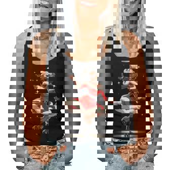 African Santa Wife Dancing African American Christmas Women Tank Top - Monsterry