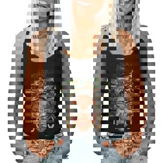 Afro Black African American Black History Month Camo Women Tank Top | Seseable CA