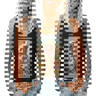 American Bully Tarot Card Floral Puppy Animal Dog Lover Women Tank Top | Mazezy