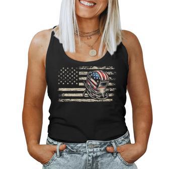 American Flag Welding Vintage Welder Women Tank Top - Thegiftio UK