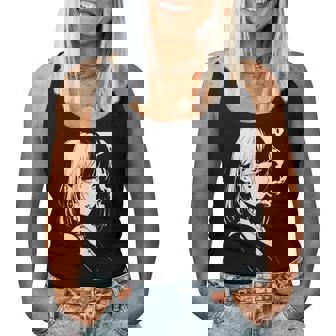 Anime Horror Girl Aesthetic Soft Grunge Waifu Japanese Otaku Women Tank Top - Thegiftio