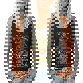 Aquarius Queen Black Woman With Cap Camo It's My Birthday Women Tank Top | Seseable CA