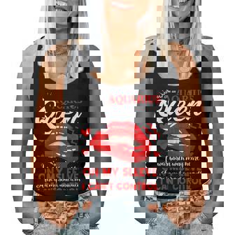 Aquarius Queen Aquarius Zodiac Sign Girls Birthday Lip Women Tank Top - Monsterry