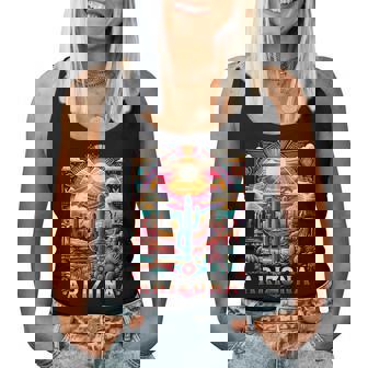 Arizona State Az Retro Desert Cactus Family Vacation Women Tank Top - Thegiftio