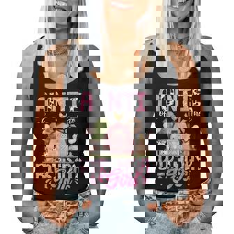 Auntie Of The Birthday Girl 1St Birthday Pink Cow Farm Women Tank Top | Mazezy