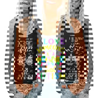 Autism Awareness I Love Someone With Autism Women Tank Top - Monsterry