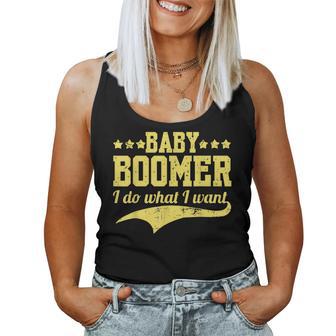 Baby Boomer I Do What I Want Senior Citizen Grandma Joke Men Women Tank Top - Thegiftio UK