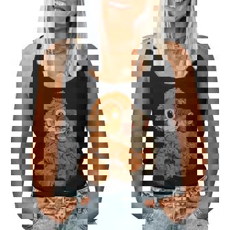 Baby Monkey Punch Mama Monkey Toy Warm Hug Cute Women Tank Top | Seseable UK