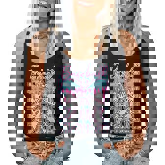 Baseball Drip For Mama Mom Coquette Bow Ice Cream Dripping Women Tank Top - Monsterry