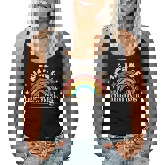 Big Fan Of Human Rights Vintage Rainbow Social Justice Women Tank Top | Seseable FR