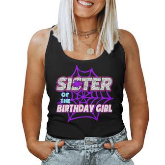 Birthday Girl Sister Of The Birthday Girl Spider Party Women Tank Top - Seseable