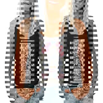 Birthday Queen Tarot Card Cute Gothic Skeleton Halloween Women Tank Top | Mazezy