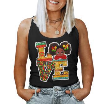 Black History Month Love Afro Toddler Girls American African Women Tank Top | Mazezy