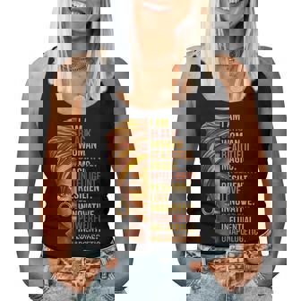 I Am Black Woman Black History Bhm Melanin African Womens Women Tank Top - Thegiftio