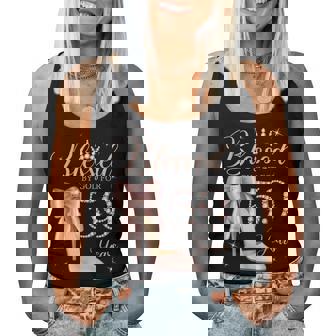 Blessed By God For 59 Years Old 59Th Birthday Party Queen Women Tank Top - Thegiftio