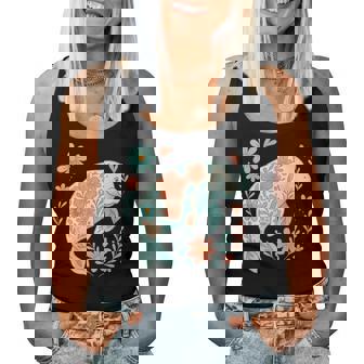 Boho Floral Mana Ocean Summer Beach Lover Sea Animal Women Tank Top - Monsterry