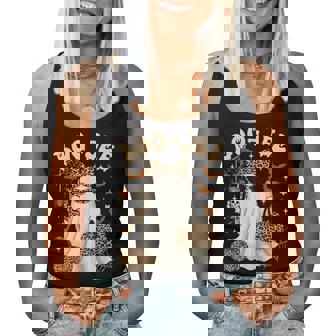 Boo Jee Coquette Leopard Ghost Coffee Halloween Boujee Ghost Women Tank Top - Seseable