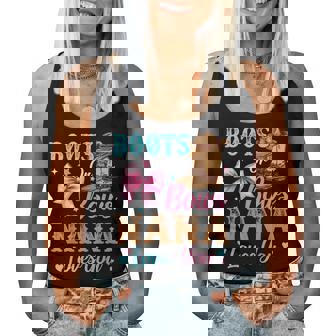 Boots Or Bows Nana Loves You Gender Reveal Family Women Tank Top - Monsterry