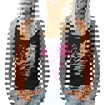 Breast Cancer Awareness Sun Flower Faith Bling Bling Women Tank Top - Monsterry