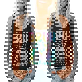 Bruh It's My 7Th Birthday Girl 7 Year Old 7Yr Girls Tie Dye Women Tank Top - Thegiftio