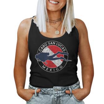 Cabo San Lucas Mexico Scuba Diving Flag Retro Boys Girls Women Tank Top | Mazezy
