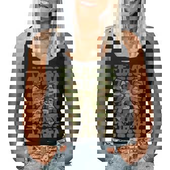 Camo Teach Coquette Bow Retro Groovy Camouflage Teacher Women Tank Top | Seseable FR