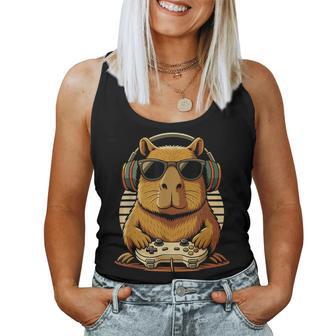 Capybara Gaming Gamer Konsolenspieler Jungs Mädchen Retro Tank Top Frauen - Geschenkecke