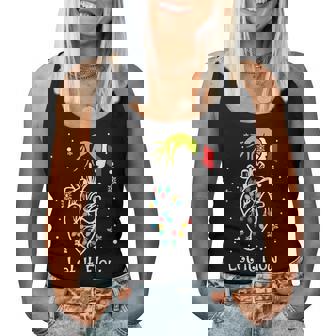 Cardiac Christmas Flow Anatomy Heart Christmas Lights Nurse Women Tank Top | Seseable FR