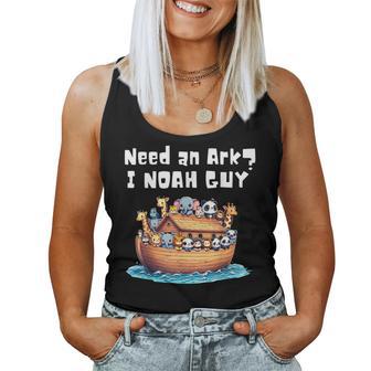 Cartoon Animal Need An Ark I Noah Guy Christian Women Tank Top - Thegiftio UK