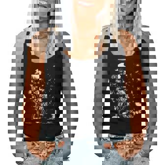 Cat Dandelion Vintage Flower Graphic Cat Lover Women Tank Top | Seseable UK