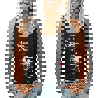 Cat Drinking Wine Cute Cat Holding Red Wine Lovers Women Tank Top - Thegiftio