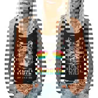 Cat Gay Pride Rainbow Lgbtq Women Tank Top | Mazezy