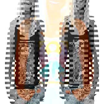 Cat Lady Tarot Card Skeleton Woman Cat Lover Women Tank Top - Thegiftio