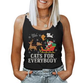 Cats For Everybody Christmas Cat Xmas Santa Women Tank Top | Seseable UK