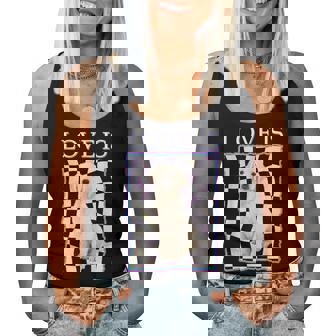 Checkered Labrador Retriever White Lab Mom Dad Women Tank Top | Seseable UK