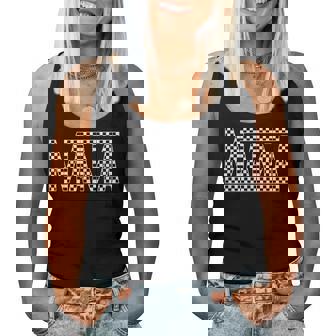 Checkered Mama Black White Mother's Day Women Tank Top | Seseable CA