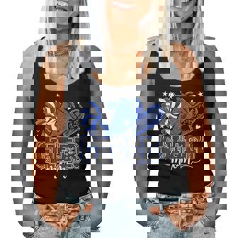 Cheer Mom Blue Cheerleader Game Day Cheer Mama Football Women Tank Top | Mazezy