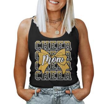 Cheer Mom Mama Bow Sport Cheerleader Cheerleading Yellow Women Tank Top - Thegiftio UK