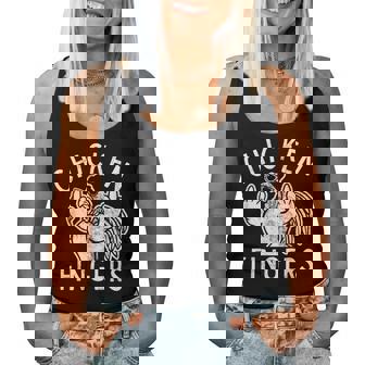 Chicken Fingers Middle Fingers Chicken Women Tank Top - Thegiftio