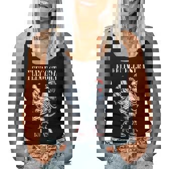 Chicken Feelin' Eggstra Graphic Chicken Lover Women Tank Top - Monsterry