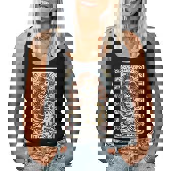 Chihuahua Mom Tarot Card Skeleton Mama Dog Lover Witchy Vibe Women Tank Top - Monsterry