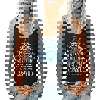 Child Abuse Prevention Rainbow Leopard Child Abuse Awareness Women Tank Top - Monsterry